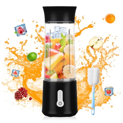 Vegena Smoothie Maker, Tragbarer Mixer 500mL, Blender, Schwarz Portable Blender, Wiederaufladbarer 4000 mAh Mixer Smoothie Maker für Saft Shake Smoothie und Babynahrung für Sportarten Outdoor Reisen Vegena Smoothie Maker, Tragbarer Mixer 500mL, Blender, Schwarz Portable Blender, Wiederaufladbarer 4000 mAh Mixer Smoothie Maker für Saft Shake Smoothie und Babynahrung für Sportarten Outdoor Reisen von Vegena