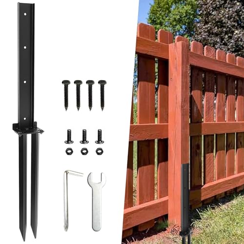 Vegena Zaunpfosten Reparatur Set, Heavy Duty Zaun Reparatur Kit, Fixer Anker Erdspieß, Metall Zaunpfosten Nägel für Verstärkung & Kippen/gebrochene Pfosten Vegena Zaunpfosten Reparatur Set, Heavy Duty Zaun Reparatur Kit, Fixer Anker Erdspieß, Metall Zaunpfosten Nägel für Verstärkung & Kippen/gebrochene Pfosten von Vegena
