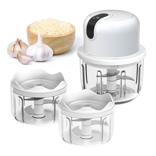 Vegena Zwiebelschneider, 350ml Gemüseschneider Zerkleinerer Küche Elektrisch Zwiebelhacker Multizerkleinerer USB Wiederaufladbare Zwiebel Zerkleinerer Für Fleisch Zwiebeln Knoblauch Obst von Vegena