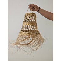 stroh Boho Pendelleuchte, Lampenschirm von VegetalDecor