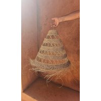 stroh Boho Pendelleuchte, Lampenschirm stroh Boho Pendelleuchte, Lampenschirm von VegetalDecor