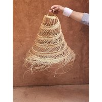 stroh Boho Pendelleuchte, Lampenschirm von VegetalDecor