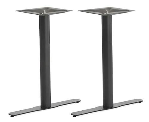 Veggimoebel Doppel-Tischgestell TBC313-ED – Schwarz | Metall Tischbein Set | Höhe 72 cm | Gewicht 19 kg | Bodenplatte 55x8 cm | Für Tischplatten bis 150x80 cm von Veggimoebel