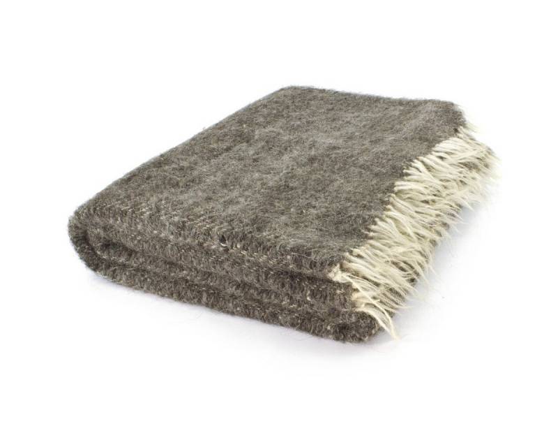 Outdoordecke Große handgewebte Wolldecke Graubraun 210 x 220 cm, Vehi Mercatus Outdoordecke Große handgewebte Wolldecke Graubraun 210 x 220 cm, Vehi Mercatus von Vehi Mercatus