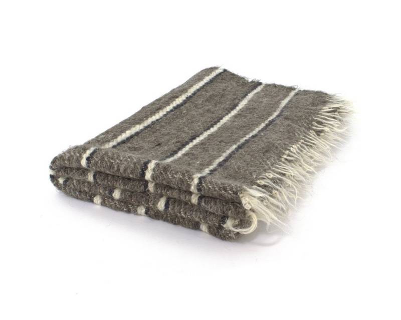 Outdoordecke Handgewebte Wolldecke dunkel gestreift 140 x 220 cm, Vehi Mercatus Outdoordecke Handgewebte Wolldecke dunkel gestreift 140 x 220 cm, Vehi Mercatus von Vehi Mercatus