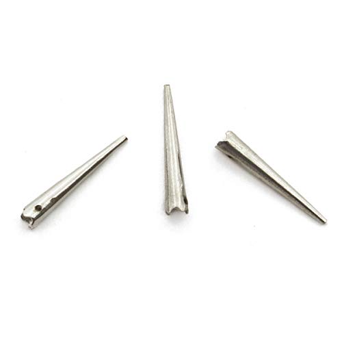 Vehi Mercatus 10er Pack Mittelalter Nestelspitzen für Nestelschnüre oder Nestelbänder - gekronte Tülle versilbert Kurzversion von Vehi Mercatus
