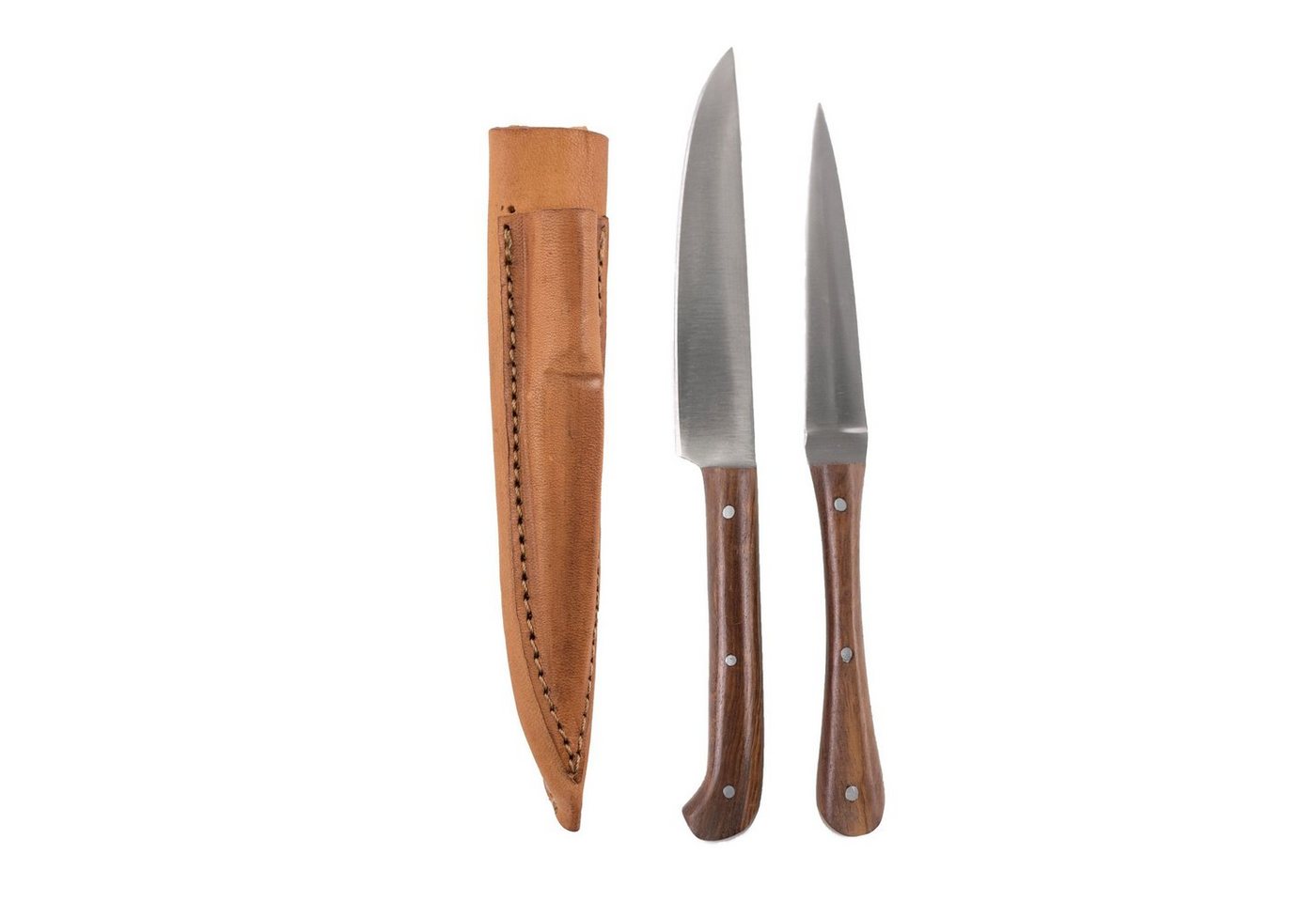 Vehi Mercatus Besteck-Set Holz, 1 Personen, Leder, Edelstahl, Holz von Vehi Mercatus