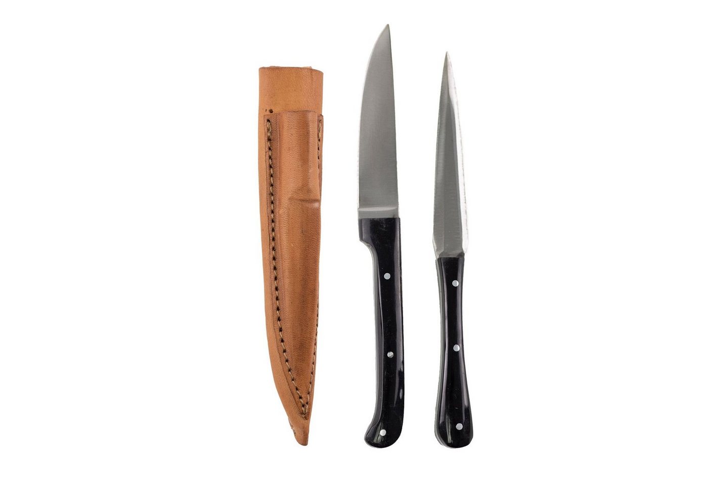 Vehi Mercatus Besteck-Set Horn, 1 Personen, Leder, Edelstahl von Vehi Mercatus