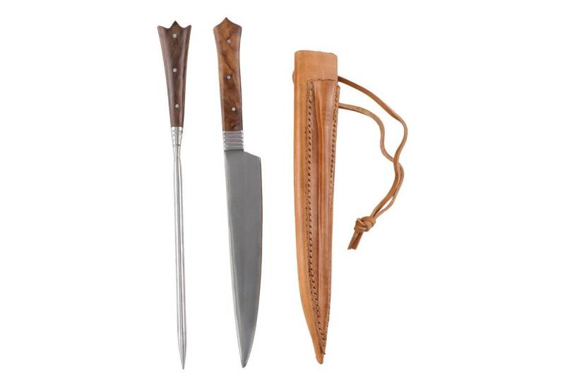 Vehi Mercatus Besteck-Set Mittelalter-Besteck Set Typ 3 inkl. Doppellederscheide, 1 Personen, Leder, Edelstahl, Holz Vehi Mercatus Besteck-Set Mittelalter-Besteck Set Typ 3 inkl. Doppellederscheide, 1 Personen, Leder, Edelstahl, Holz von Vehi Mercatus