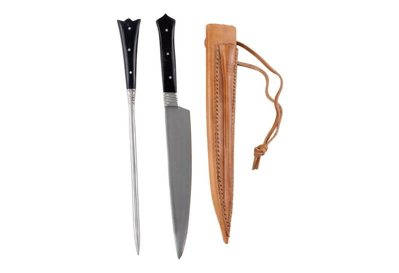 Vehi Mercatus Besteck-Set Mittelalter-Besteck Set Typ 3 inkl. Doppellederscheide, 1 Personen, Leder, Edelstahl, Horn Vehi Mercatus Besteck-Set Mittelalter-Besteck Set Typ 3 inkl. Doppellederscheide, 1 Personen, Leder, Edelstahl, Horn von Vehi Mercatus