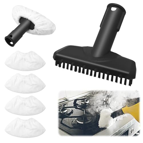 5 Stück Zubehör für Kärcher Dampfreiniger mit SC1 SC2 SC3 SC4 SC5, Inkl Handdüse Ersatzteile, Kompatibel mit Kärcher Dampfreiniger, Mikrofasertüchern Reinigungsbürsten für Küche Bad Fensterreinigung von Vehoukli