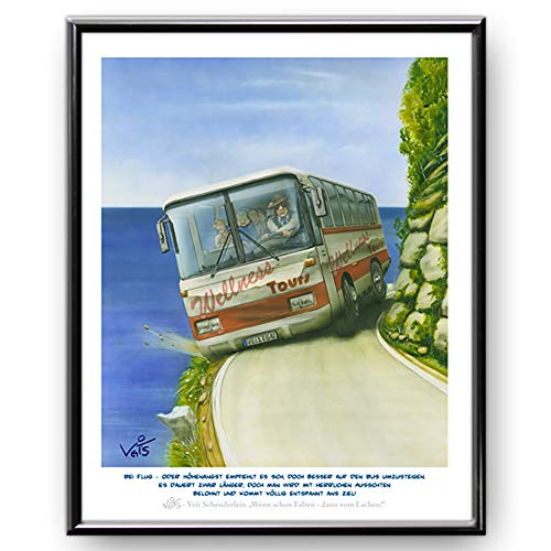 Veit`S Bilder Wandbild Cartoon Hobby Freizeit Ausflug - Busfahren im Urlaub! von Veit'S