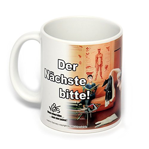 Veit's lustige Cartoon Keramik Tasse für Physiotherapie Der Nächste Bitte! von Veit's