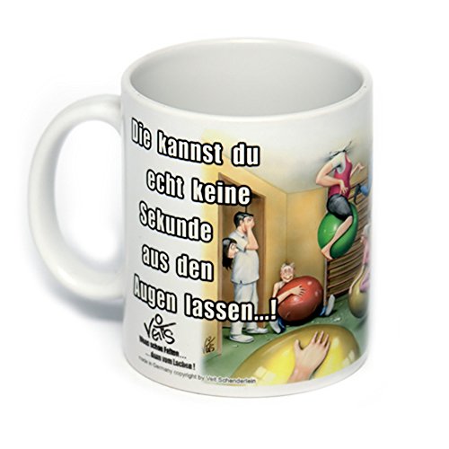 Veit's lustige Cartoon Keramik Tasse Becher Physiotherapie Pezzi-Bälle ...die Kannst du Keine Sekunde aus den Augen Lassen! Veit's lustige Cartoon Keramik Tasse Becher Physiotherapie Pezzi-Bälle ...die Kannst du Keine Sekunde aus den Augen Lassen! von Veit's