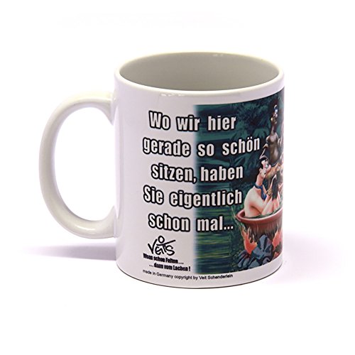 Veit's lustige Cartoon Keramik Tasse Becher Beruf Versicherung .über den Abschluss Einer Lebensversicherung nachgedacht?! von Veit's