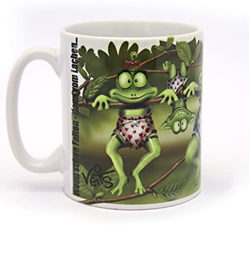 Veit's lustige Cartoon Keramik Tasse Becher Kleiner Frosch von Veit's