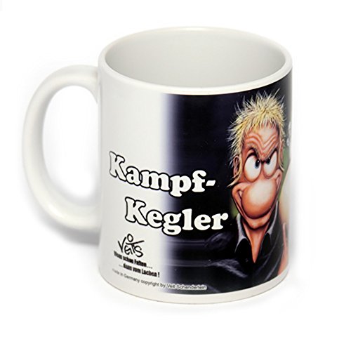 Veit's lustige Cartoon Keramik Tasse für Kegeln Sport Kampfkegler! von Veit's