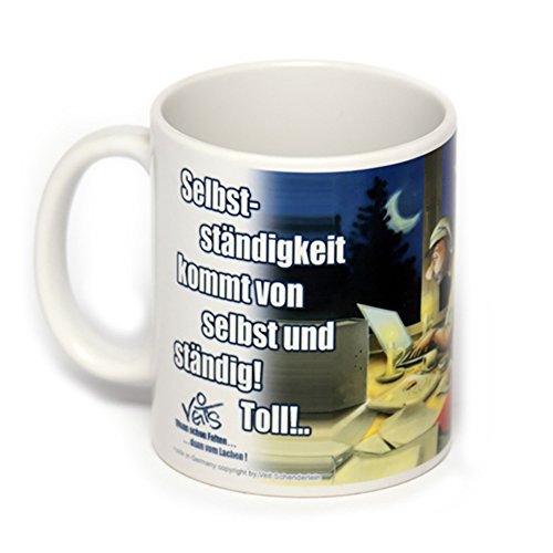 lustige Cartoon Keramik Tasse Becher Selbstständigkeit .EIN Schlaflabor in der Karibik eröffnet! von Veit's