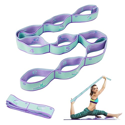 Veiteibe Yoga Stretching Band, Fitnessbänder Band Yoga Stretching Strap mit 9 Schlaufen, Hochelastischer Gymnastikband Stretch Gurt Yoga Zubehö, für Yoga, Dehnübungen Veiteibe Yoga Stretching Band, Fitnessbänder Band Yoga Stretching Strap mit 9 Schlaufen, Hochelastischer Gymnastikband Stretch Gurt Yoga Zubehö, für Yoga, Dehnübungen von Veiteibe