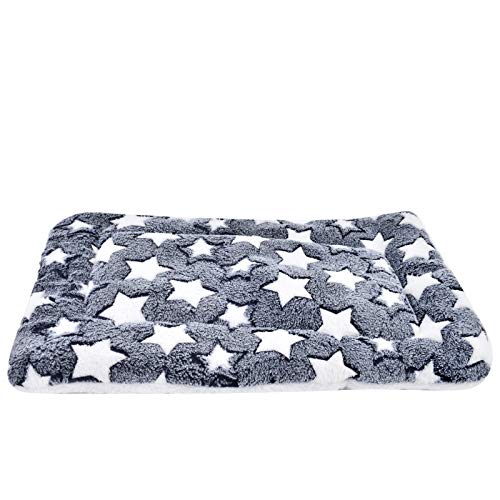 Vejaoo hochwertige Flanell Fleece Haustiere Softe und Warme Haustiere Bed Für Hunde/Katzen XZ006 (Blue Background & White Stars, 69 * 52 cm) von Vejaoo