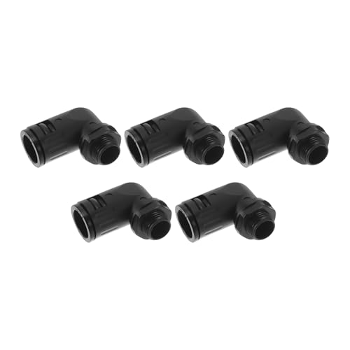 VekAuto M16x1.5 Kabelverschraubungen 15.8mm / 0.62" 90 Grad Faltenbalgverbindung PA6 Nylon Schwarz 5 Stück von VekAuto