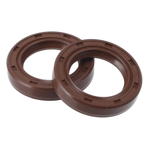 VekAuto Universal Oil Seal TC Doppellippe W Stahlfeder Dichtungsring Rotationswellendichtung 25x37x7mm Hochdruck FKM Gummi Braun 2 Stück von VekAuto