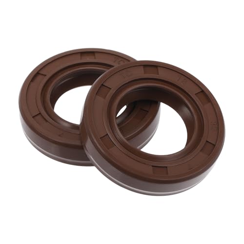 VekAuto Universal Oil Seal TC Doppellippe W Stahlfeder Dichtungsring Rotierende Wellendichtung 18x32x7mm Hochdruck FKM Gummi Braun 2 Stück von VekAuto