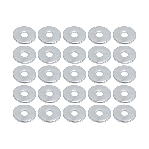 VekAuto Universelle Unterlegscheibe 3mm Innendurchmesser 12mm Außendurchmesser Dicke Langlebiger Legierungsstahl Fender Unterlegscheibe Silberton 25 Stück von VekAuto
