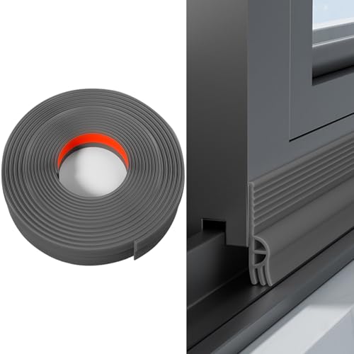 Veki Dichtungsband Selbstklebend für Fenster, Fensterdichtung Dichtungsband Wasserdicht, Abdichtung Fenster Zugluft, Fenster Zugluftstopper für Anti Kälte-Wind, Lärm und Kollision (Grau, 4m) von Veki