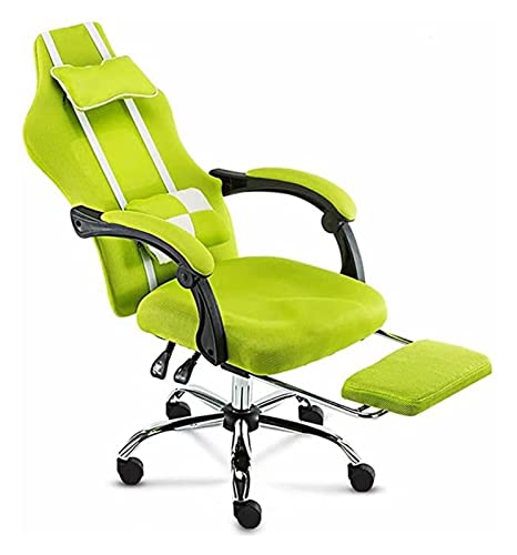 VekiNe Bürostuhl, Gaming-Stuhl, 360 ° drehbar, Liegestuhl, Netzstoff, hohe Rückenlehne, gepolsterter Sitz, Büro-Computertisch und Stuhl, Farbe: Grün von VekiNe