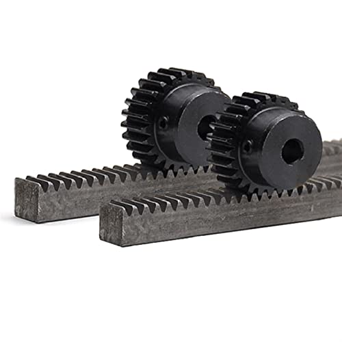 Ritzelmotorgetriebe, Stufengehrung 2-teiliges Stirnradgetriebe mit 10 x 10 x 500 mm Zahnstange 1 m 17 Zähne 15 Zähne Ritzel 1 Modul 45 Stahlmetallgetriebe Ritzelzahnstange Getriebe-Stirnradkegel (Farb von VekkEr