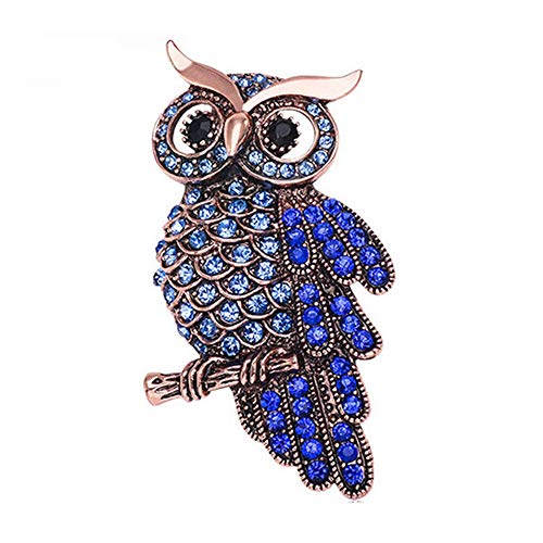 Vektenxi 1N4E Dark blue owl brooch, Acrylic von Vektenxi