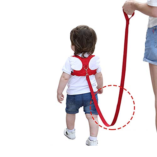 Vektenxi Kleinkind-Leine Anti verlorene Leine Baby-Sicherheitsleine Kleinkind-gehende Bügel-Sicherheitsgurt-Rucksack für Baby oder Kinderengelsflügel Form Rot von Vektenxi