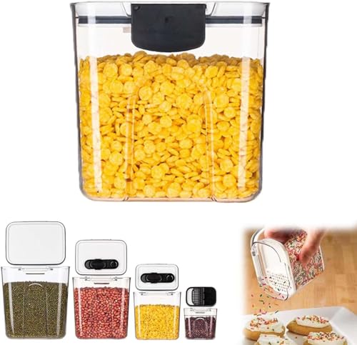 Velae Staceyn Vorratsdosen, Staceyn Backaufbewahrungsset, Müsli-Vorratsdose, Küche Aufbewahrungsbox mit Klappdeckel Set für versiegelte Frischhaltung und Feuchtigkeitsbeständig (1300ml) von Velae