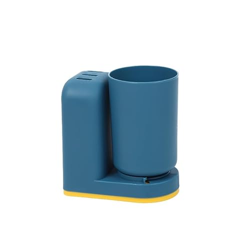 Zahnbürstenhalter Wandmontage mit Becher, 2-in-1 zum Aufkleben, Wandmontage, Zahnbürsten- und Zahnpasta-Halter für Badezimmer, platzsparend, Blau Zahnbürstenhalter Wandmontage mit Becher, 2-in-1 zum Aufkleben, Wandmontage, Zahnbürsten- und Zahnpasta-Halter für Badezimmer, platzsparend, Blau von Velae