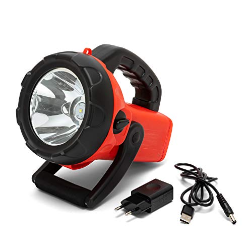 CHURCHILL: 10W wiederaufladbarer LED-Scheinwerfer mit rotem Blinklicht CHURCHILL: 10W wiederaufladbarer LED-Scheinwerfer mit rotem Blinklicht von Velamp