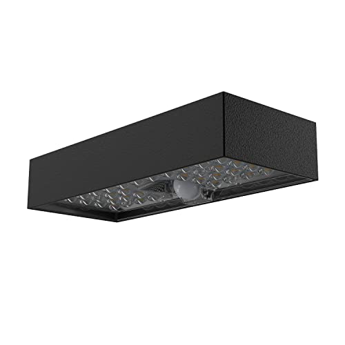 VELAMP 800 Lumen solarbetriebene LED-Wandleuchte mit Bewegungssensor. Schwarz von Velamp