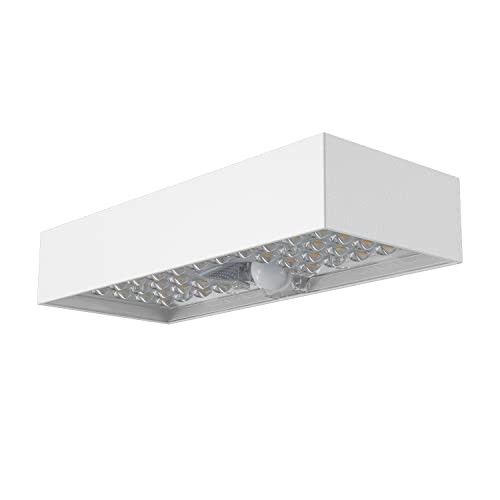 Velamp 800 Lumen solarbetriebene LED-Wandleuchte mit Bewegungssensor. Weiss von Velamp