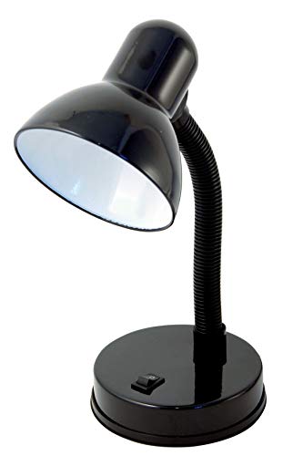Velamp CHARLESTON Schreibtischlampe Attack E27 Glühbirne, LED-kompatibel, flexibler Arm, mit Kabel und Schalter, für Kinderzimmer, Schreibtisch, Arbeitszimmer, Metall, 6 W, Schwarz Velamp CHARLESTON Schreibtischlampe Attack E27 Glühbirne, LED-kompatibel, flexibler Arm, mit Kabel und Schalter, für Kinderzimmer, Schreibtisch, Arbeitszimmer, Metall, 6 W, Schwarz von Velamp