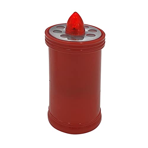 Velamp Elektrisches LED-Teelicht, 15,2 cm, Lebensdauer: 90 g, rot mit rotem Dauerlicht von Velamp