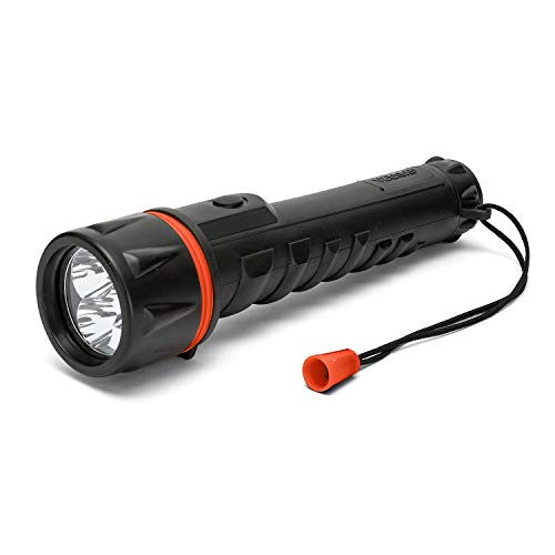 Velamp IRUB3LED TasChenlampe aus Gummi mit LED, 3 Batterien D, Schwarz von Velamp