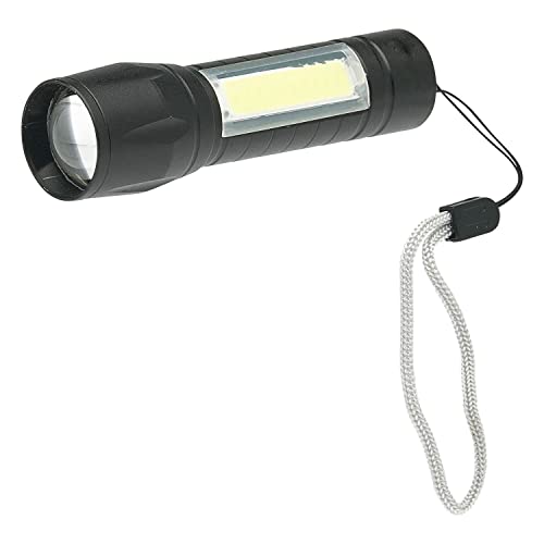 Velamp THOR MAX: 1 W wiederaufladbare LED-Taschenlampe mit Zoomfunktion und Seitenleuchte. von Velamp