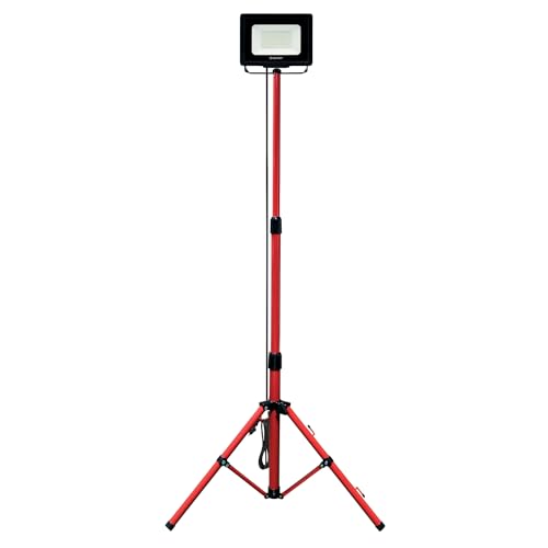 Velamp WAINGRO + TRIPOD: 50W IP65 SMD LED Strahler, schwarz 4000K mit Stativ und 3m Kabel von Velamp