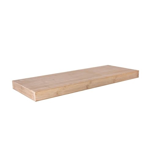 Velano - Holzwandregal, Regalboden, Schweberegal, Hängeregal aus Natur Bambus - 1 Stück, 60x23 cm, Bambus - Regale für Küche, Badezimmer, Wohnzimmer, Schlafzimmer - LUONTO Velano - Holzwandregal, Regalboden, Schweberegal, Hängeregal aus Natur Bambus - 1 Stück, 60x23 cm, Bambus - Regale für Küche, Badezimmer, Wohnzimmer, Schlafzimmer - LUONTO von Velano