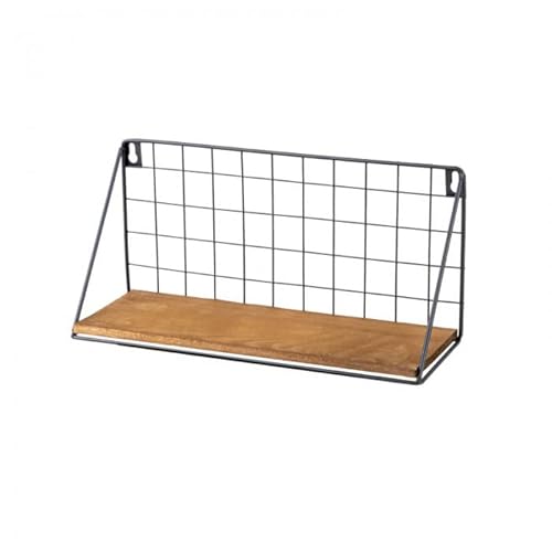 Velano - Loft Wandregal Komplettset, Metallregal, Schweberegal, Hängeregal - 29x10,5x14 cm, Schwarz Eisen, Kiefernholz - Regale für Küche, Badezimmer, Wohnzimmer, Schlafzimmer - FWL 4 von Velano