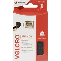 VELCRO® VEL-EC60211 Klettband zum Aufkleben Haft- und Flauschteil (L x B) 1000 mm x 20 mm Schwarz 1 von Velcro