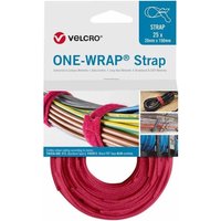 VELCRO® ONE-WRAP® Strap Klett-Kabelbinder 20mm x 200mm 25 Stück rot (VEL-OW64505) von Velcro