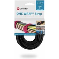 VELCRO® ONE-WRAP® Strap Klett-Kabelbinder 20mm x 200mm 25 Stück schwarz (VEL-OW64501) von Velcro