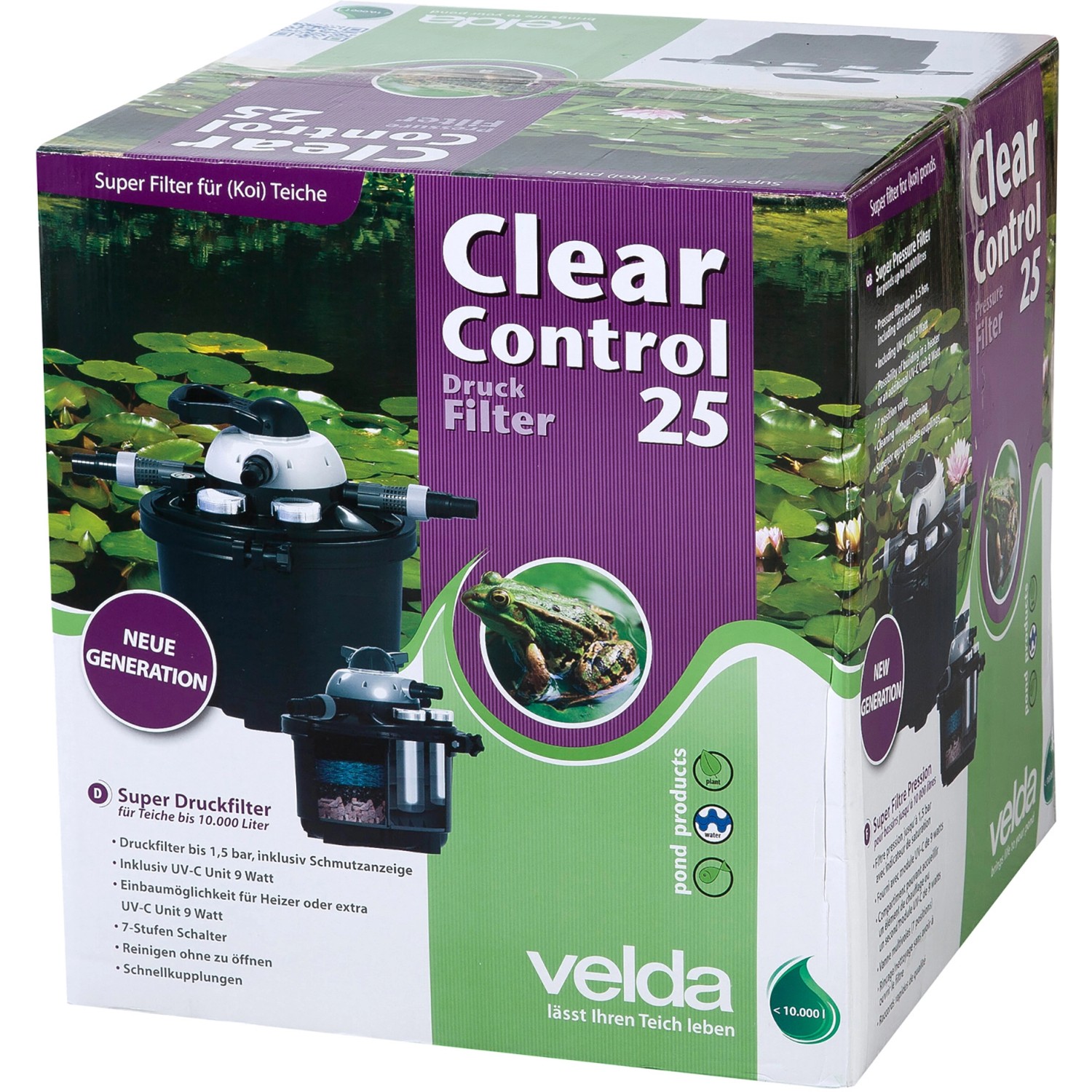 Velda Druckfilter Clear Control 25 + UV-C 9 Watt von Velda