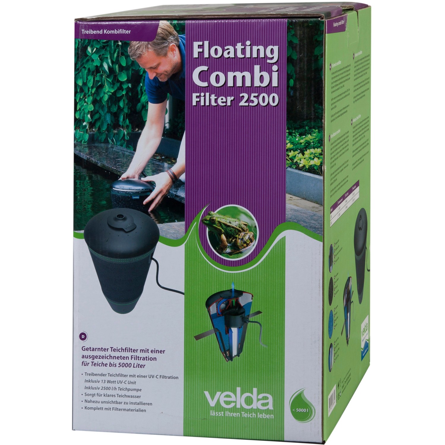 Velda schwimmender Teichfilter Floating Combi Filter 2500 von Velda